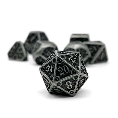 Dungeon Delve - Shadow Knight 7 Piece RPG set Alloy Metal Dice