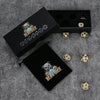 Dwarven-Forged Antique Gold Metal D&D Dice Set