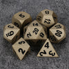Dwarven-Forged Antique Gold Metal D&D Dice Set