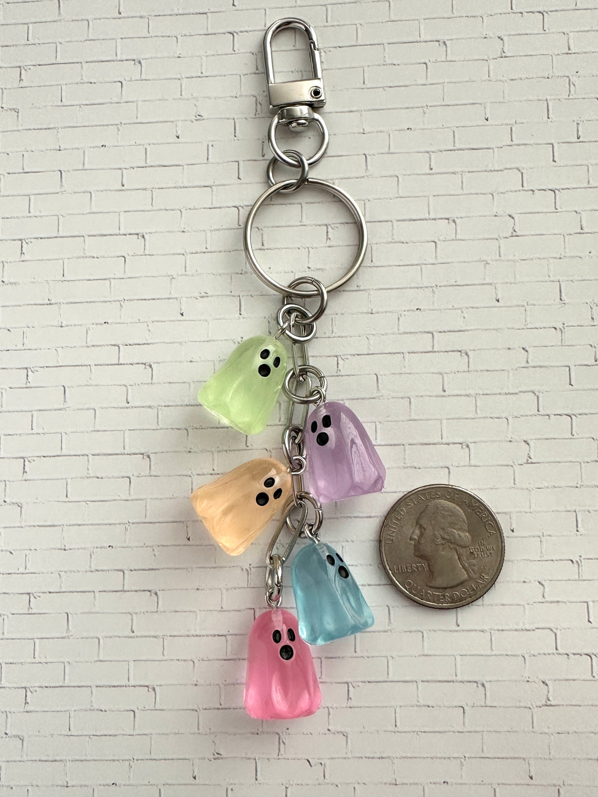 Glow in the Dark Ghost Bag Charm/Keychain for Halloween and Horror Fans
