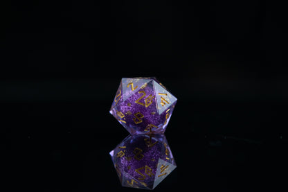 Purple Mage Liquid Core Dice Set – 7-Piece Polyhedral RPG Dice