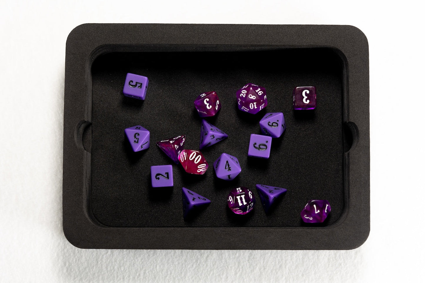 Epic Character Class Dice Set: The Wizard – 16-Piece Resin Dice in Rolling Tray Tin