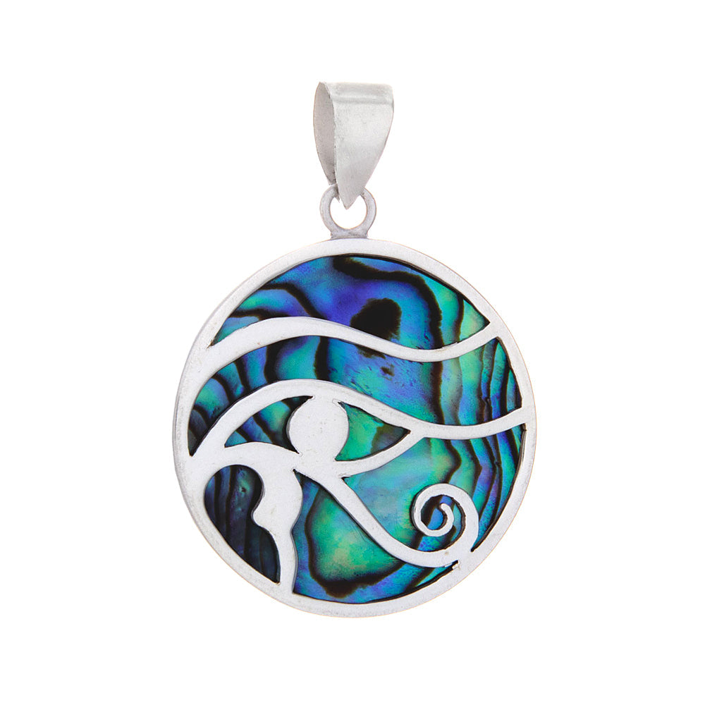 Eye of Horus Abalone Shell Pendant