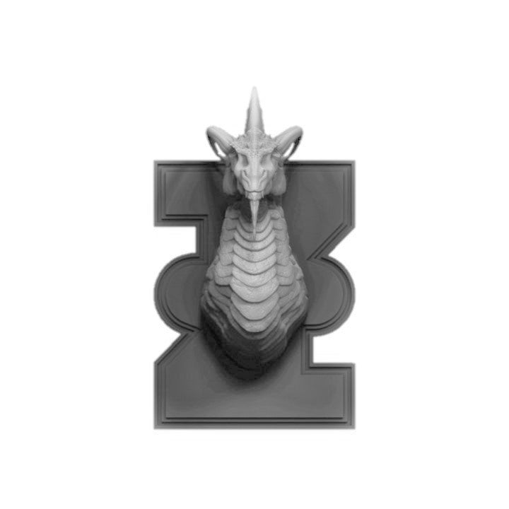 Electrum Metallic Dragon Wall-Mountable Bust