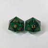Tri Color RPG Dice Set - Maroon Gold Silver Dagger 8pc Dice