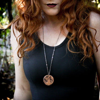 Copper Super Blood Moon Necklace - Large 1.5 in Pendant or Charm