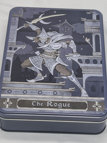 Epic Character Class Dice Set: The Rogue – 16-Piece Resin Dice in Rolling Tray Tin