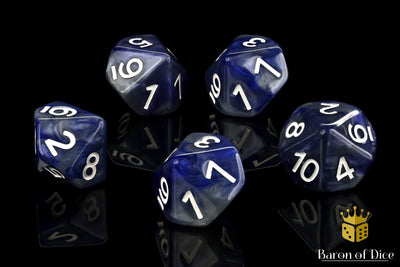 Counter - Blue and Silver D10
