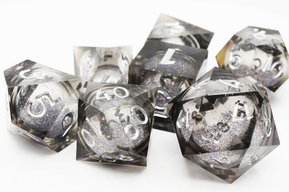 Sharp-Edged Liquid Core RPG Dice Set