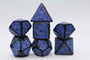 Timeworn Blue RPG Dice Set | 7-Piece Polyhedral Dice for TTRPGs
