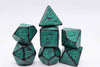 Timeworn Green RPG Dice Set | 7-Piece Polyhedral Dice for TTRPGs