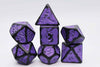 Timeworn Purple RPG Dice Set | 7-Piece Polyhedral Dice for TTRPGs