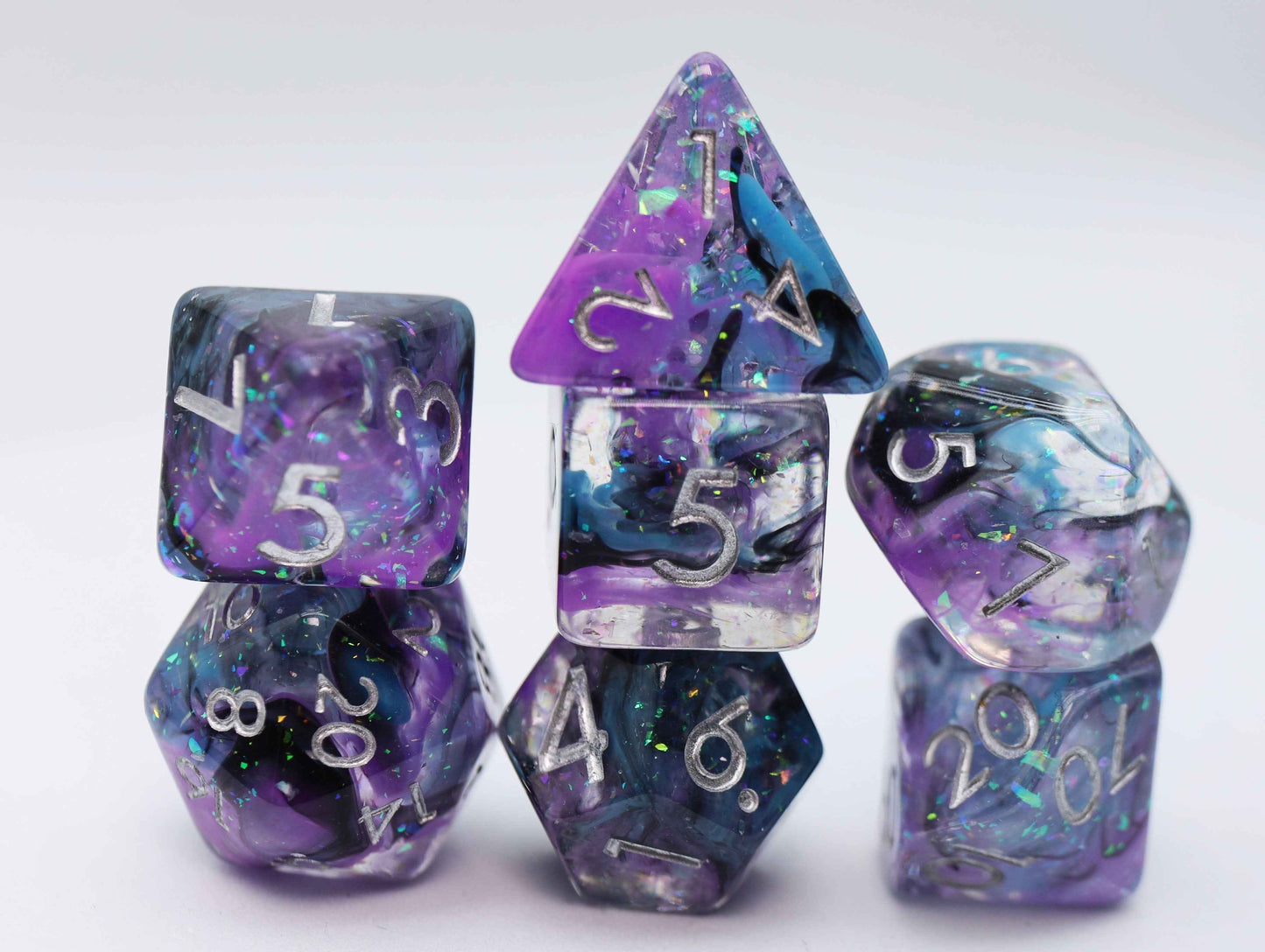 Eventide RPG Dice Set | 7-Piece Polyhedral Dice for TTRPGs