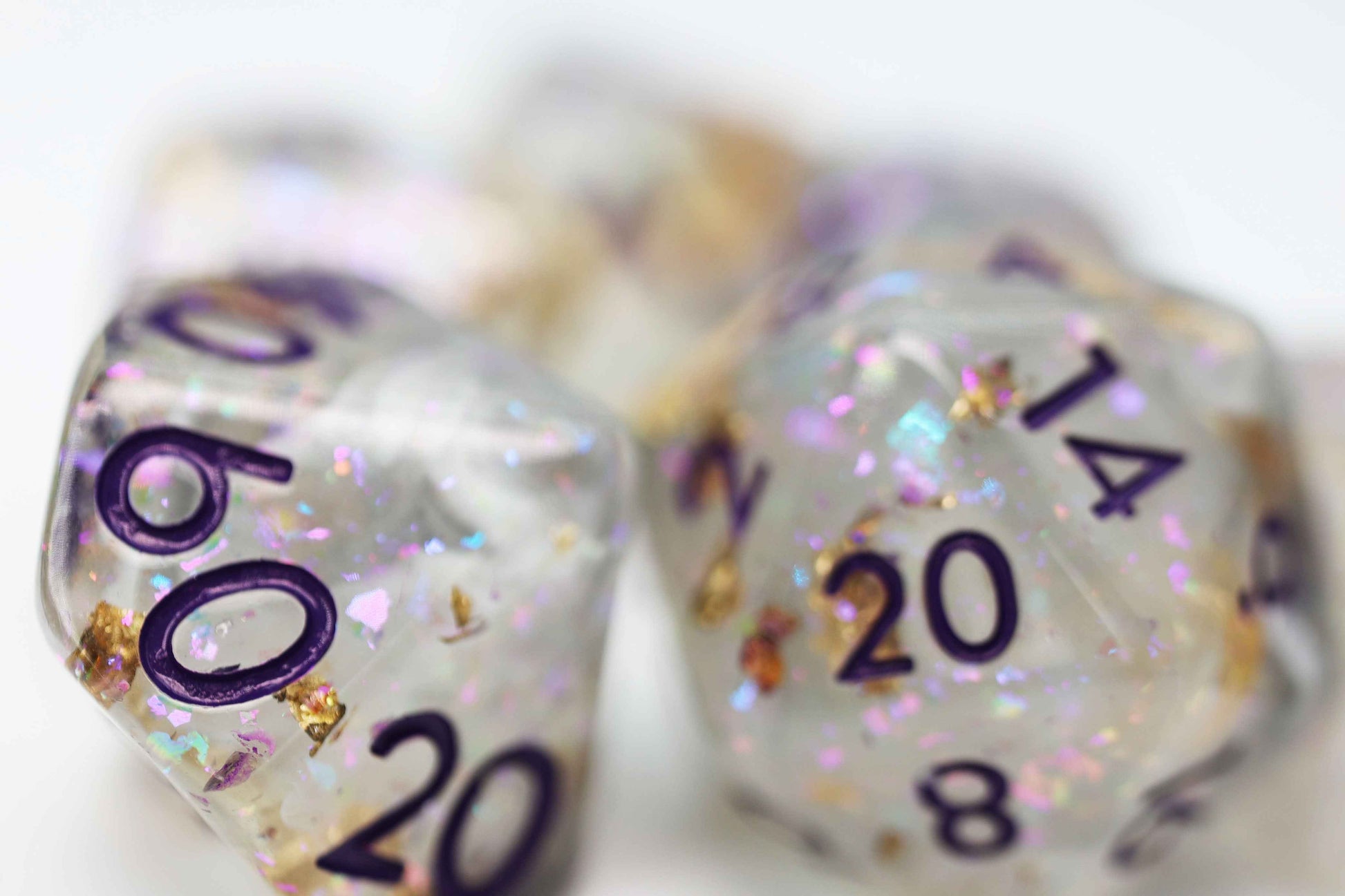 Frozen Treasure RPG Dice Set | 7-Piece Polyhedral Dice for TTRPGs