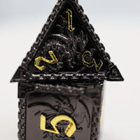 Chained Dragon: Night - Metal RPG Dice Set