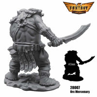 FLM28007 Orc Mercenary Figure Kit 28mm Heroic Scale Miniature Unpainted
