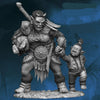 FLM28015 Orc Woman with Crying Child Figure Kit 28mm Heroic Scale Miniature Unpainted