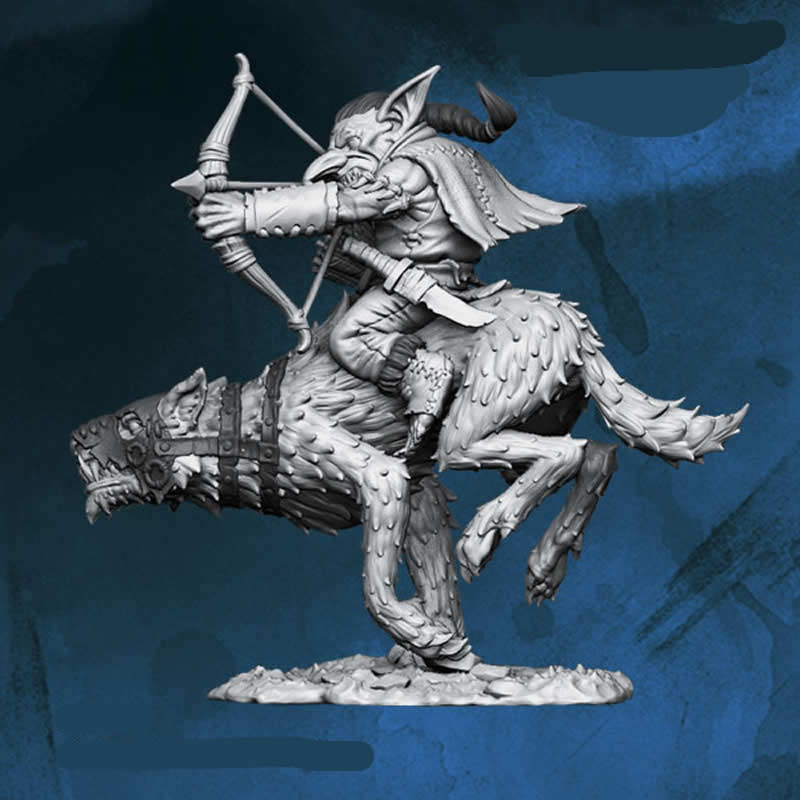 FLM28031 Goblin Warrior On Warg No. 2 Figure Kit 28mm Heroic Scale Miniature Unpainted