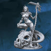 FLM28035 Girl with Dragon Skull Figure Kit 28mm Heroic Scale Miniature Unpainted
