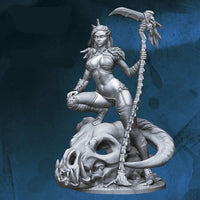 FLM28035 Girl with Dragon Skull Figure Kit 28mm Heroic Scale Miniature Unpainted