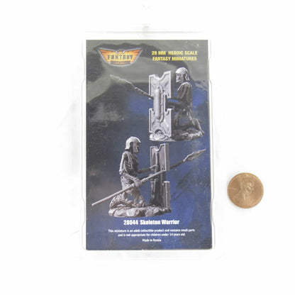 FLM28044 Skeleton Warrior with Shield Figure Kit 28mm Heroic Scale Miniature Unpainted