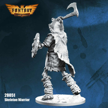FLM28051 Skeleton Warrior Figure Kit 28mm Heroic Scale Miniature Unpainted