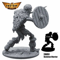 FLM28052 Skeleton Warrior Figure Kit 28mm Heroic Scale Miniature Unpainted