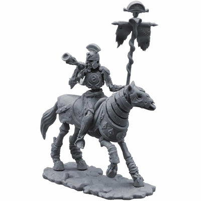 FLM28055 Mounted Skeleton Standard Bearer Figure Kit 28mm Heroic Scale Miniature Unpainted