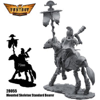 FLM28055 Mounted Skeleton Standard Bearer Figure Kit 28mm Heroic Scale Miniature Unpainted