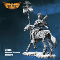 FLM28055 Mounted Skeleton Standard Bearer Figure Kit 28mm Heroic Scale Miniature Unpainted