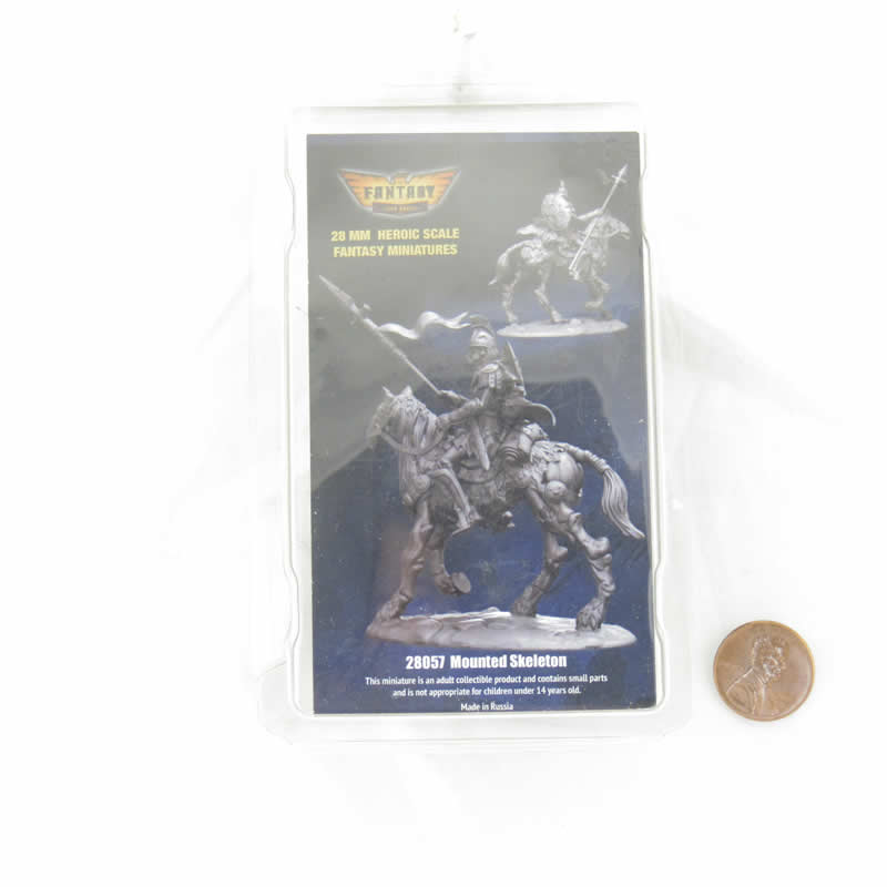 FLM28057 Mounted Skeleton Warrior Figure Kit 28mm Heroic Scale Miniature Unpainted