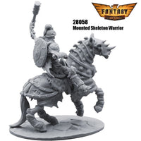 FLM28058 Mounted Skeleton Warrior Figure Kit 28mm Heroic Scale Miniature Unpainted