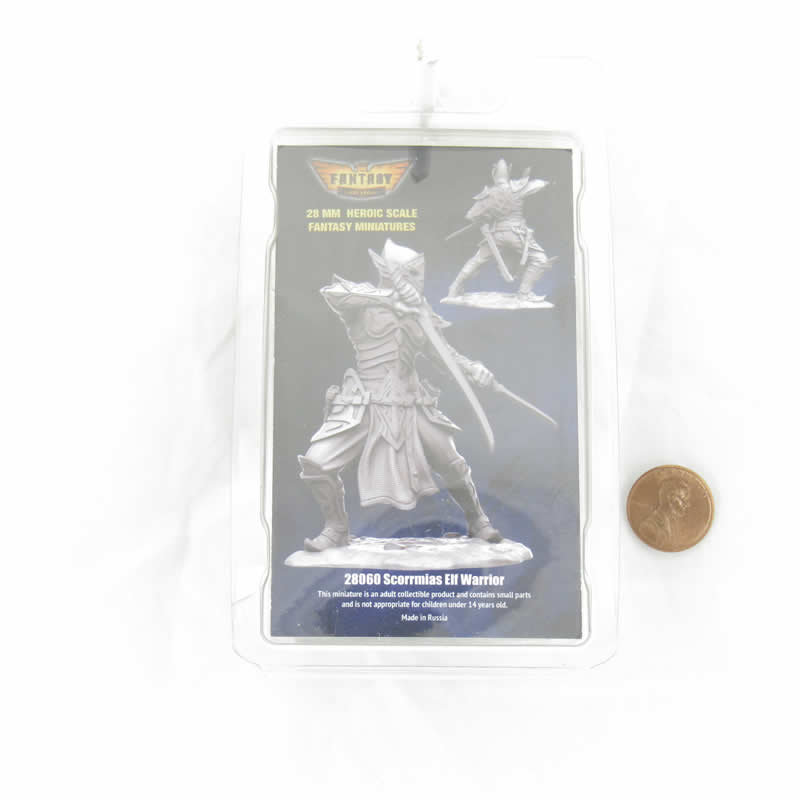 FLM28060 Scorrmias Elf Warrior Figure Kit 28mm Heroic Scale Miniature Unpainted