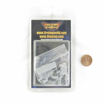 FLM28070 Arbazd Two Axes Dwarven Warrior Figure Kit 28mm Heroic Scale Miniature Unpainted
