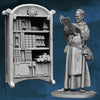 FLM28092 Herbal Healer with Bookcase Figure Kit 28mm Heroic Scale Miniature Unpainted