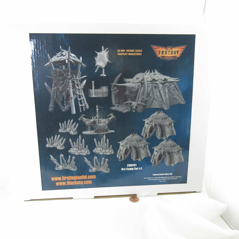 FLM28OC01 Orc Camp Accessories Kit 28mm Heroic Scale Miniature Unpainted