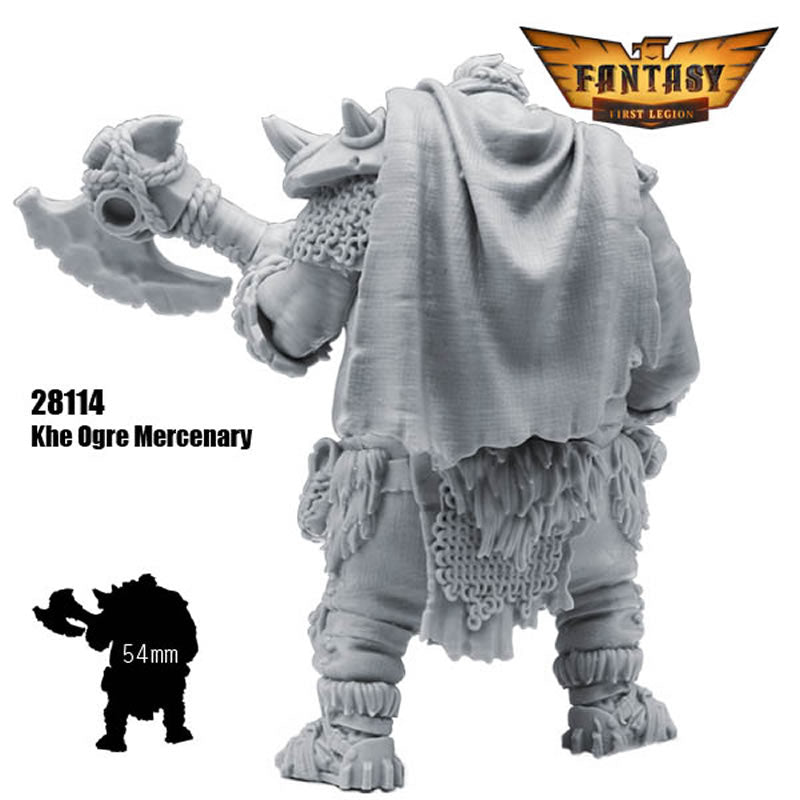 FLM28114 Khe Ogre Mercenary Figure Kit 28mm Heroic Scale Miniature Unpainted