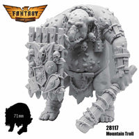 FLM28117 Mountain Troll Figure Kit 28mm Heroic Scale Miniature Unpainted