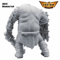 FLM28117 Mountain Troll Figure Kit 28mm Heroic Scale Miniature Unpainted