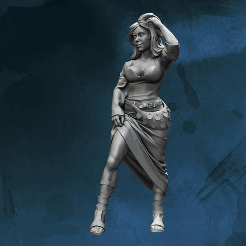 FLM28132 Lady of the Evening Figure Kit 28mm Heroic Scale Miniature Unpainted