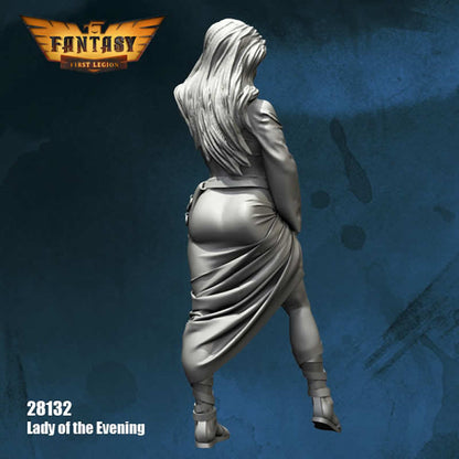 FLM28132 Lady of the Evening Figure Kit 28mm Heroic Scale Miniature Unpainted