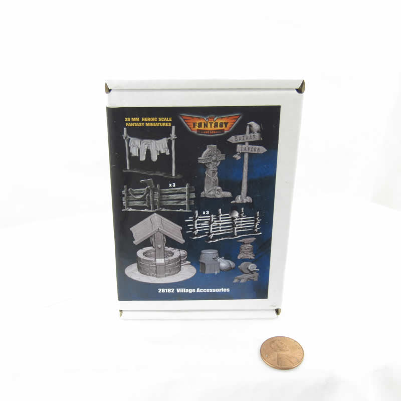 FLM28182 Village  Accessory Set 28mm Heroic Scale Miniature Unpainted