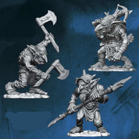 FLM28GOB03 Goblin Warriors 3 Different Goblins Figure Kit 28mm Heroic Scale Miniature Unpainted