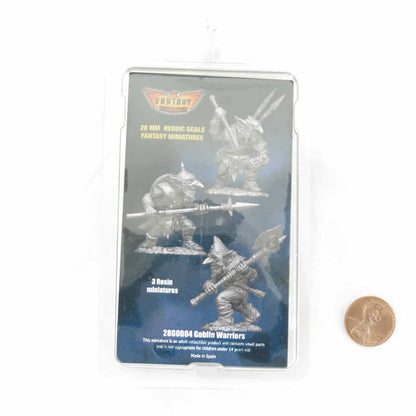 FLM28GOB04 Goblin Warriors 3 Different Goblins Figure Kit 28mm Heroic Scale Miniature Unpainted