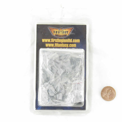 FLM28GOB05 Goblin Command Pack Leader, Standard, Muscian Figure Kit 28mm Heroic Scale Miniature Unpainted