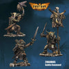 FLM28GOB05 Goblin Command Pack Leader, Standard, Muscian Figure Kit 28mm Heroic Scale Miniature Unpainted