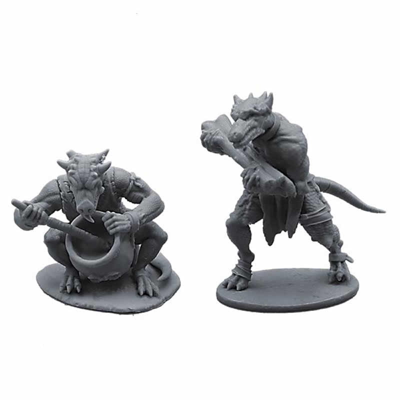 FLMKS02R Kobold Carrying Wood and Kobold with Pot Figure Kit 28mm Heroic Scale Miniature Unpainted
