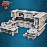 3D Printed STL Miniatures Fantasy Props 2 Tavern 28 - 32mm War Gaming D&D