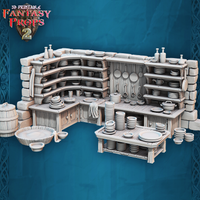 3D Printed STL Miniatures Fantasy Props 2 Tavern 28 - 32mm War Gaming D&D