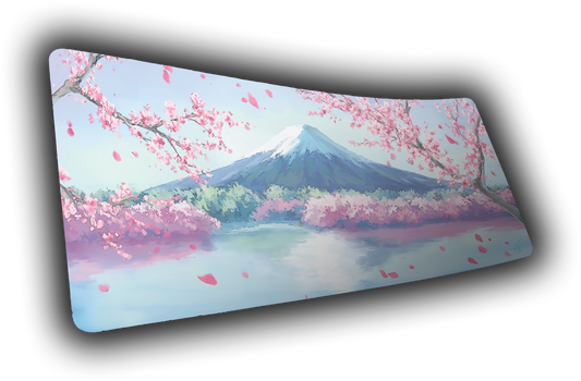 "Fuji Bloom" — Cherry Blossom Deskmat